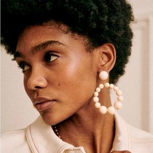 Sezane Charlie Earrings in Ecru